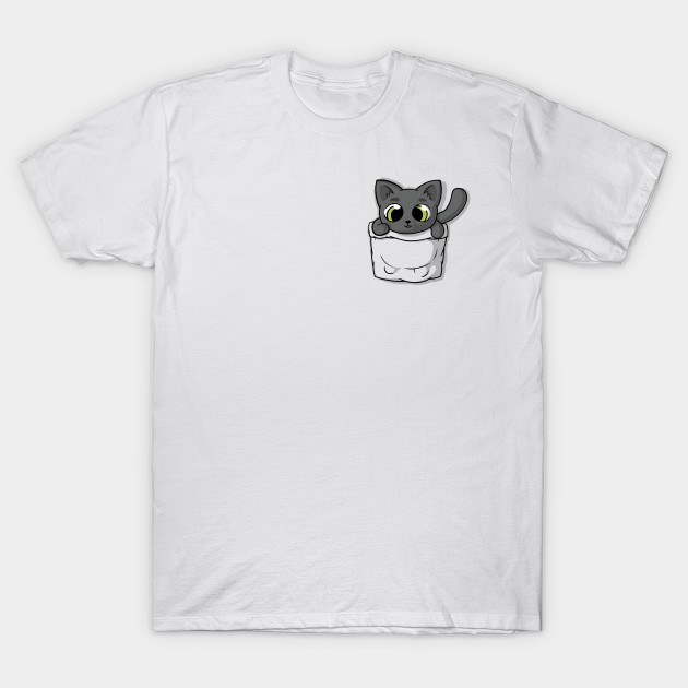 cat in the pocket t shirt